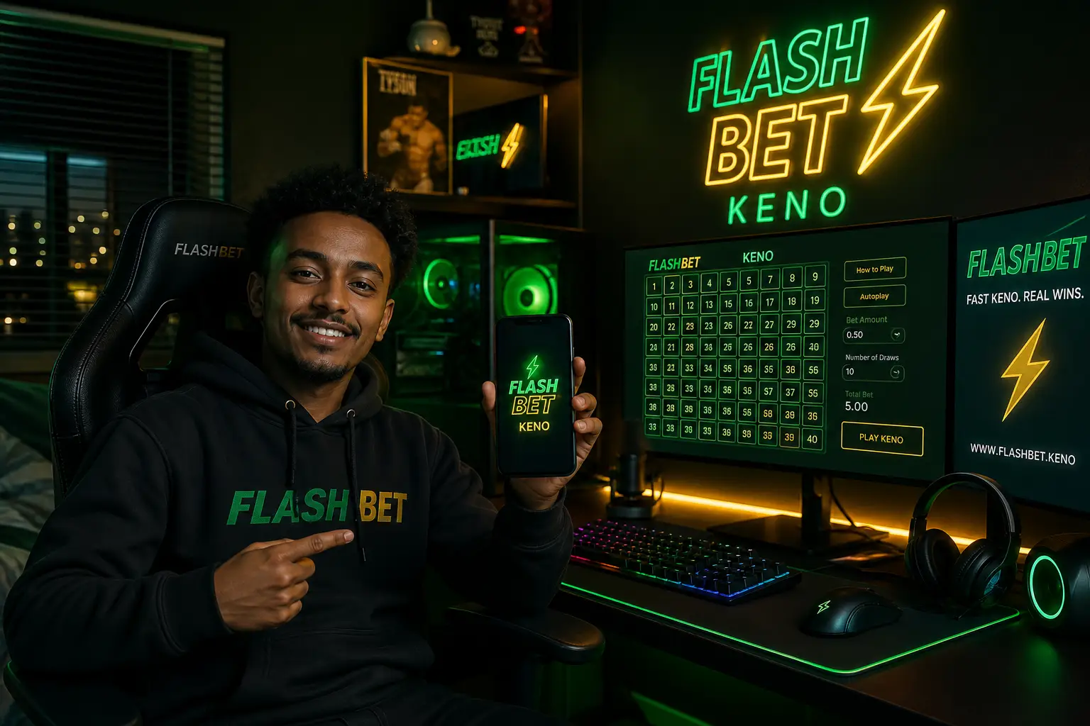 Flash Bet Keno Online in Ethiopia