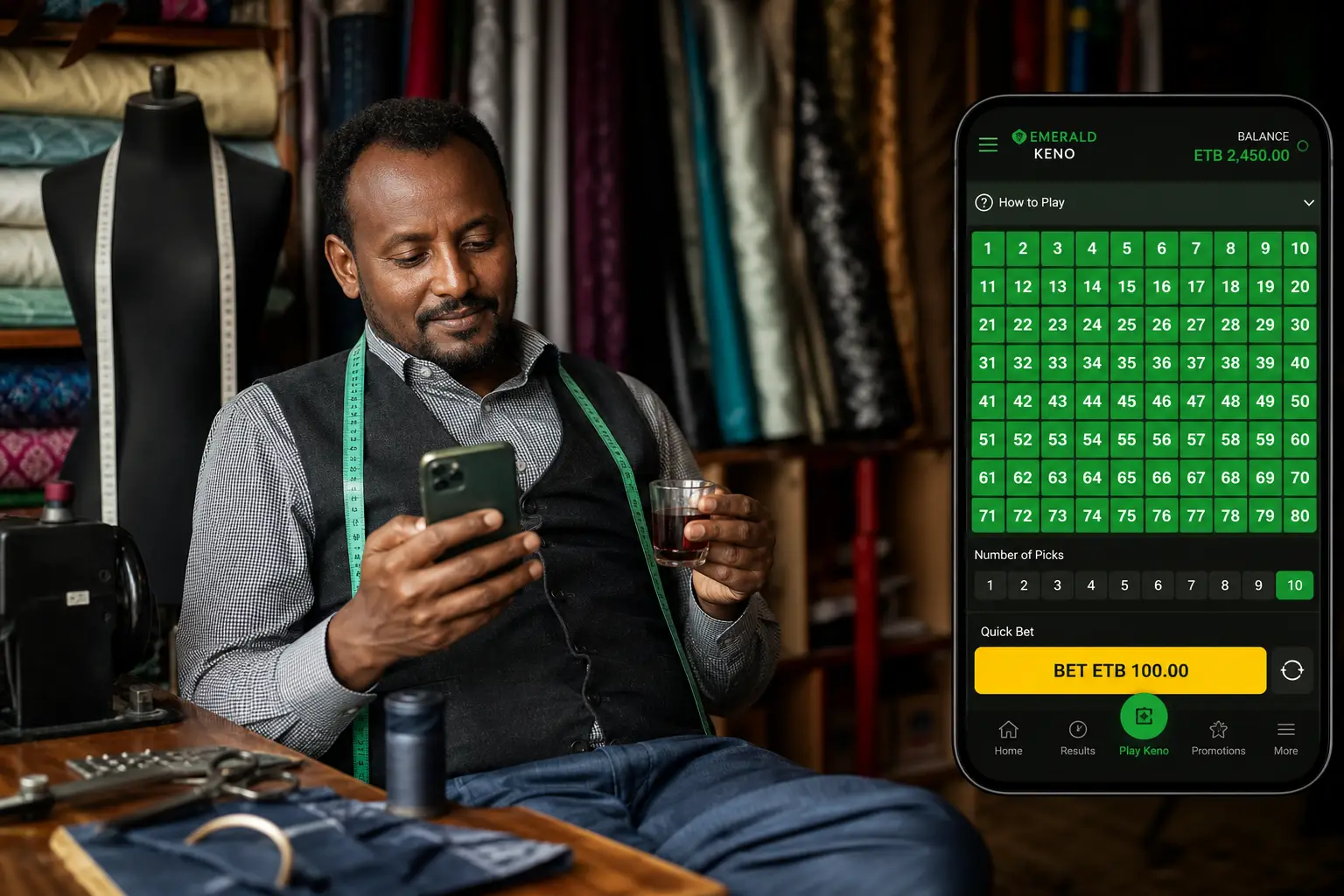 Playing Flash Bet Keno on Smartphones