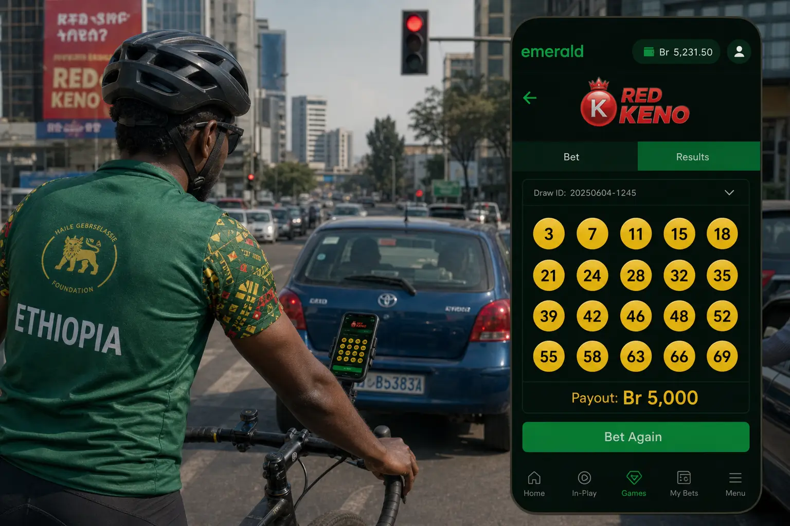 Mobile Red Keno Ethiopia Betting