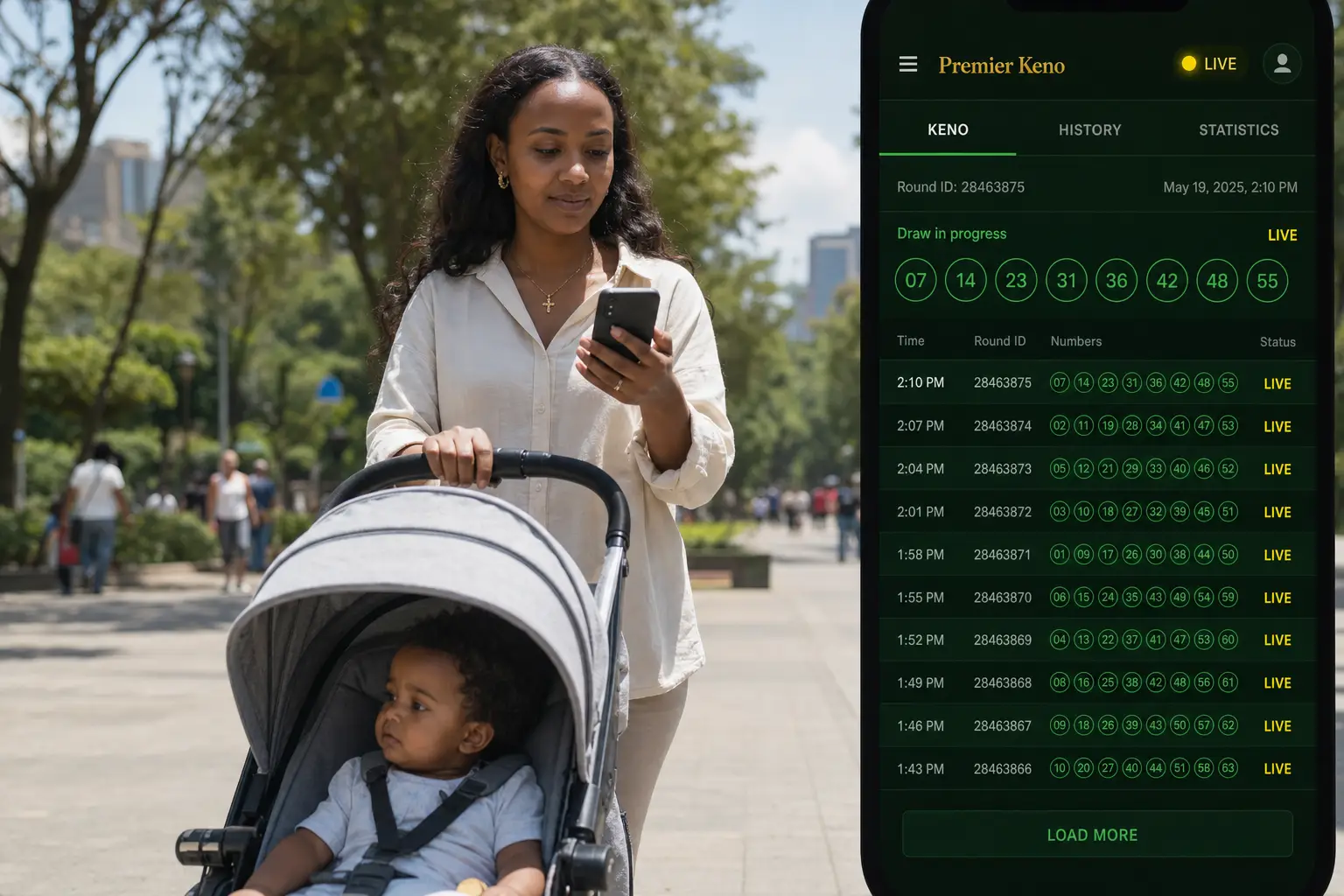Mobile Keno Live Results in Ethiopia