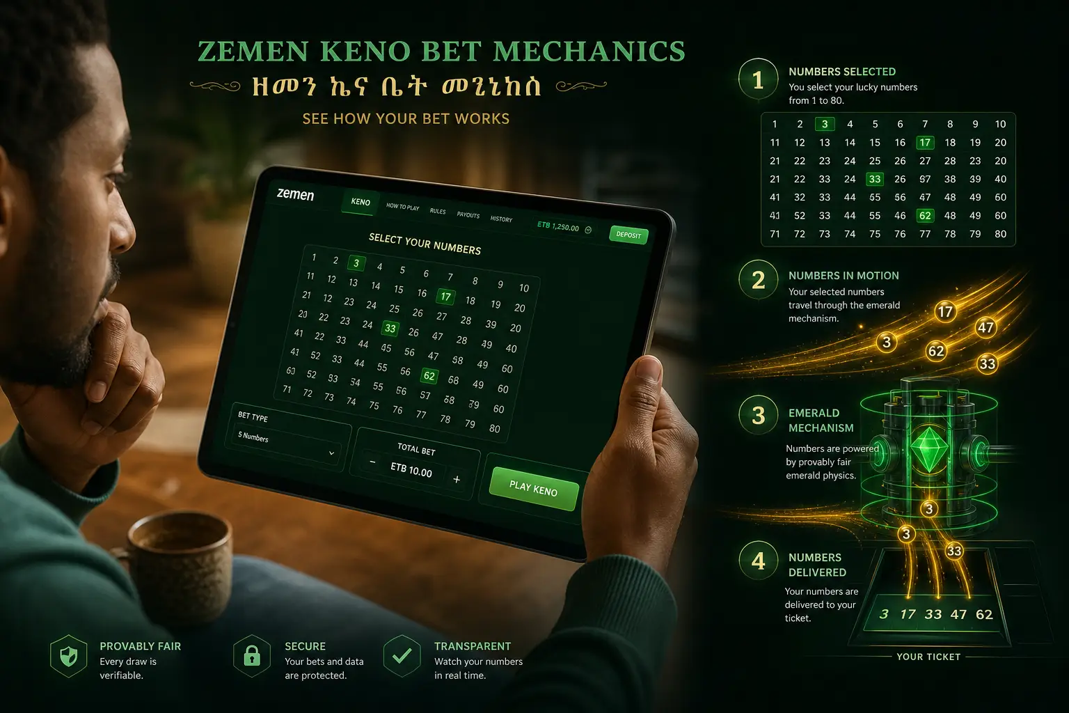 How Zemen Keno Bet Works